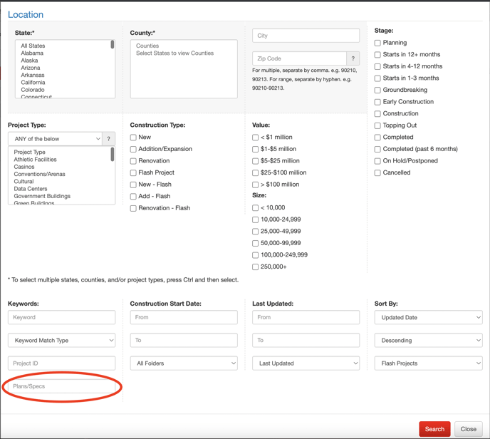 How to see Plans & Specs?