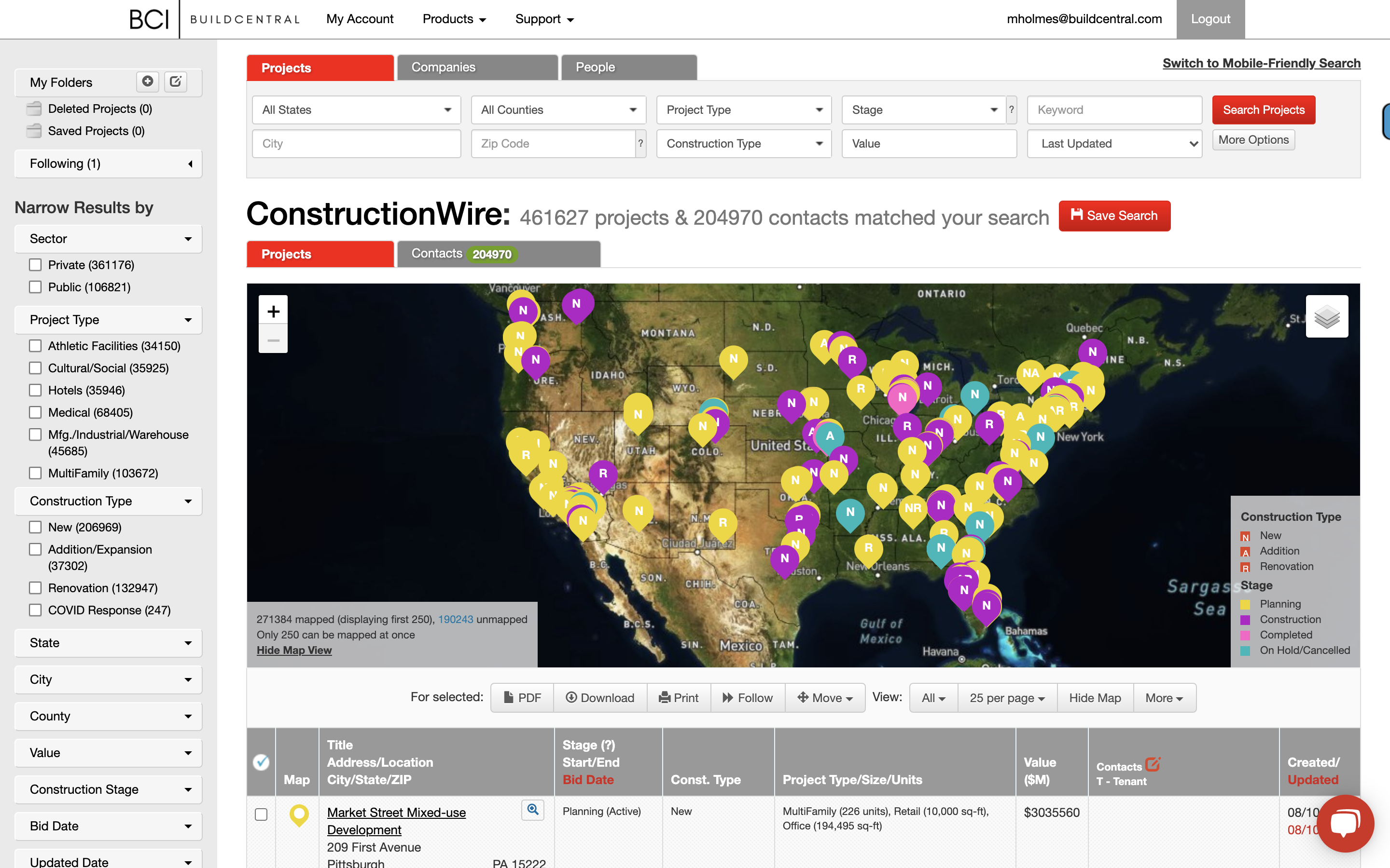 ConstructionWire project portal